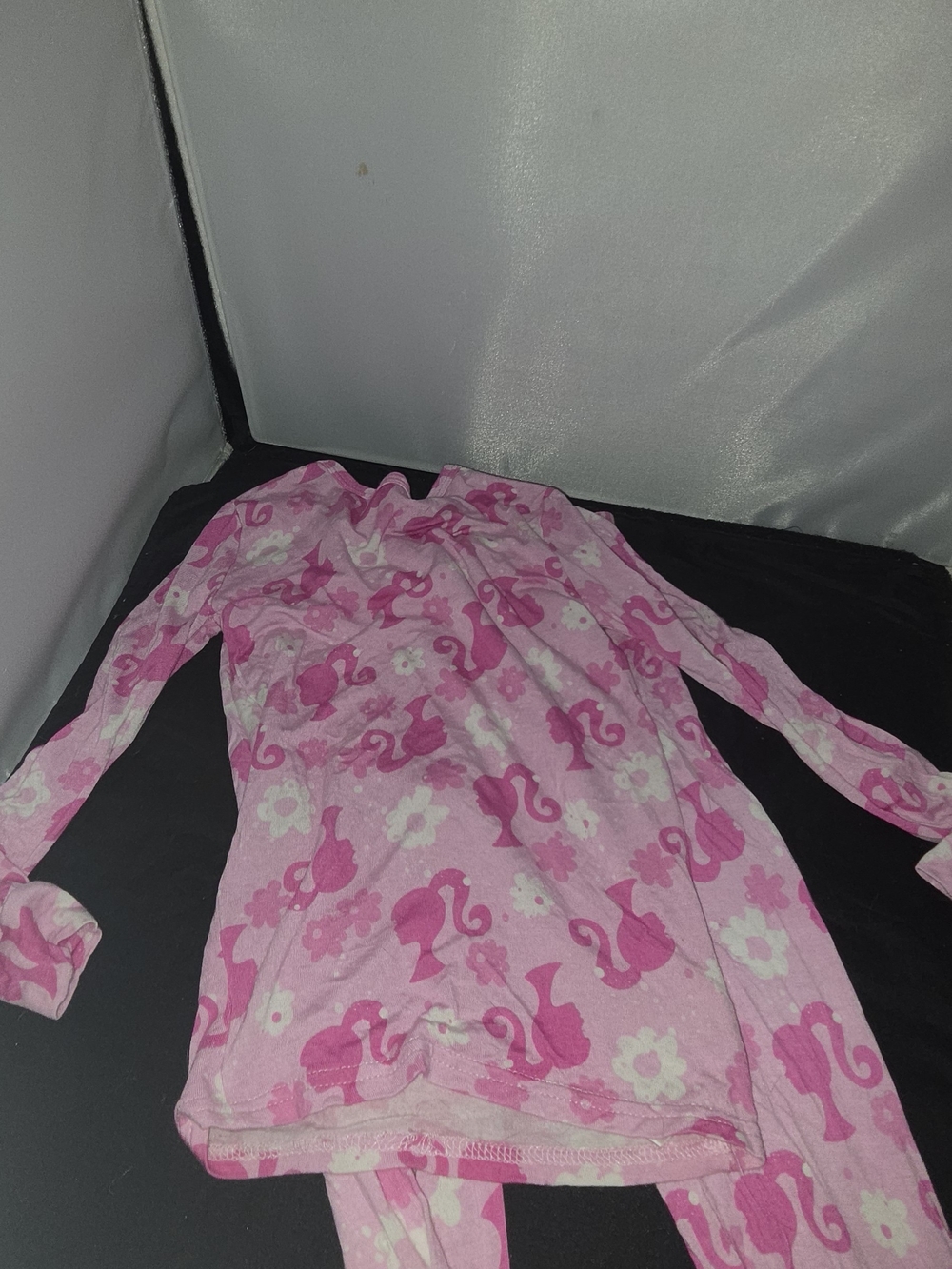 Barbie Pink Floral Girls Pajama Set 5T